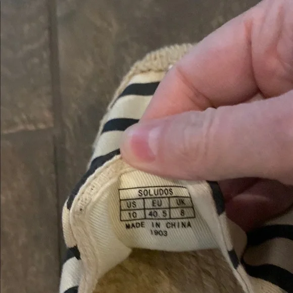 Striped Espadrille Flats - Picture 7 of 7